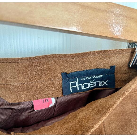 Vintage Tan Suede Mini Skirt Size Small | Western Style | 70's Style - Picture 3 of 7